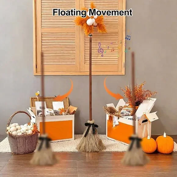 SPOOK-TACULAR Animated Floating Witch’s Broom! - Picture 2 of 6